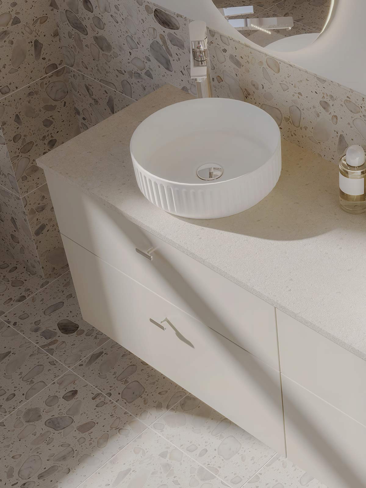 Poem bathroom furniture in sand