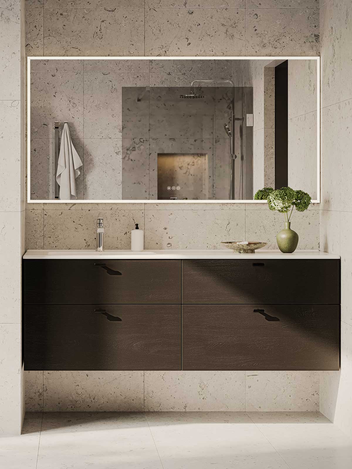 Poem bathroom furniture in black ash