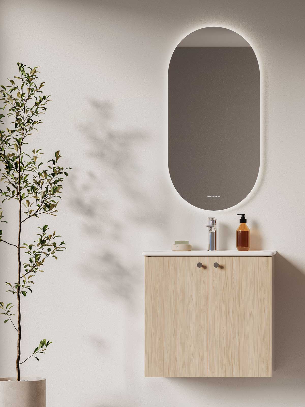 Poem bathroom furniture in pure oak