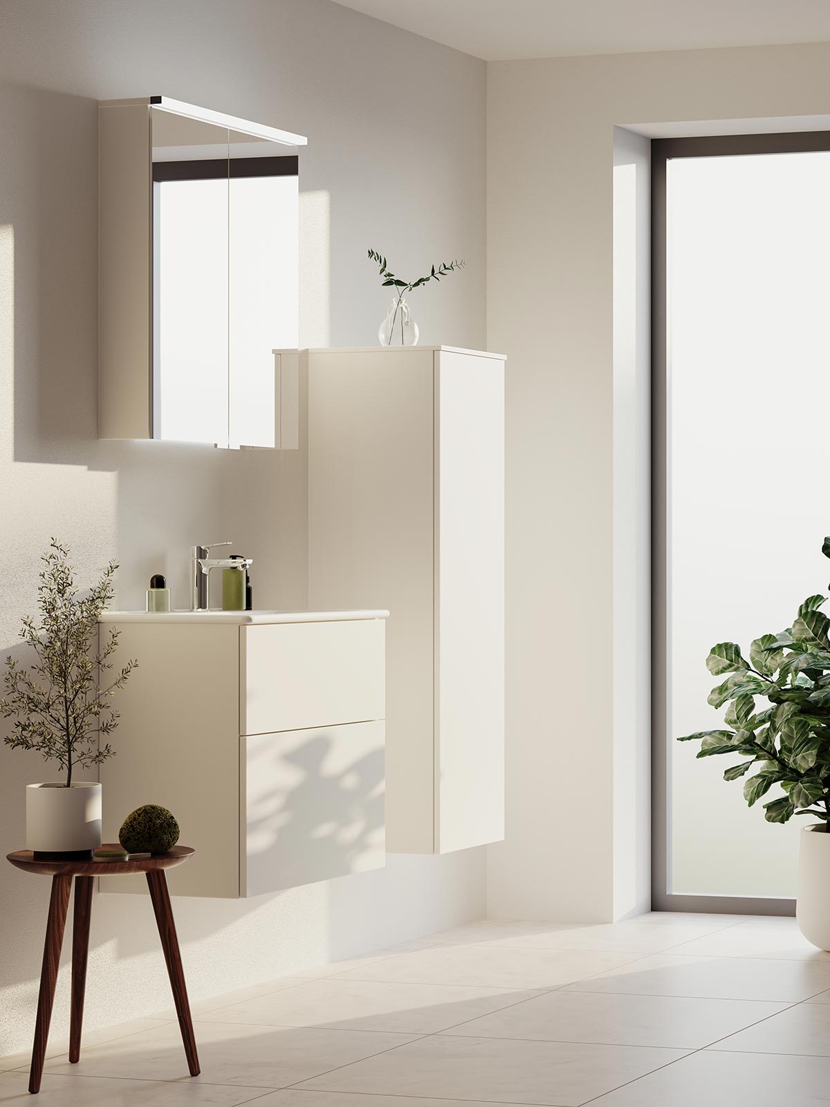 Poem bathroom furniture in white