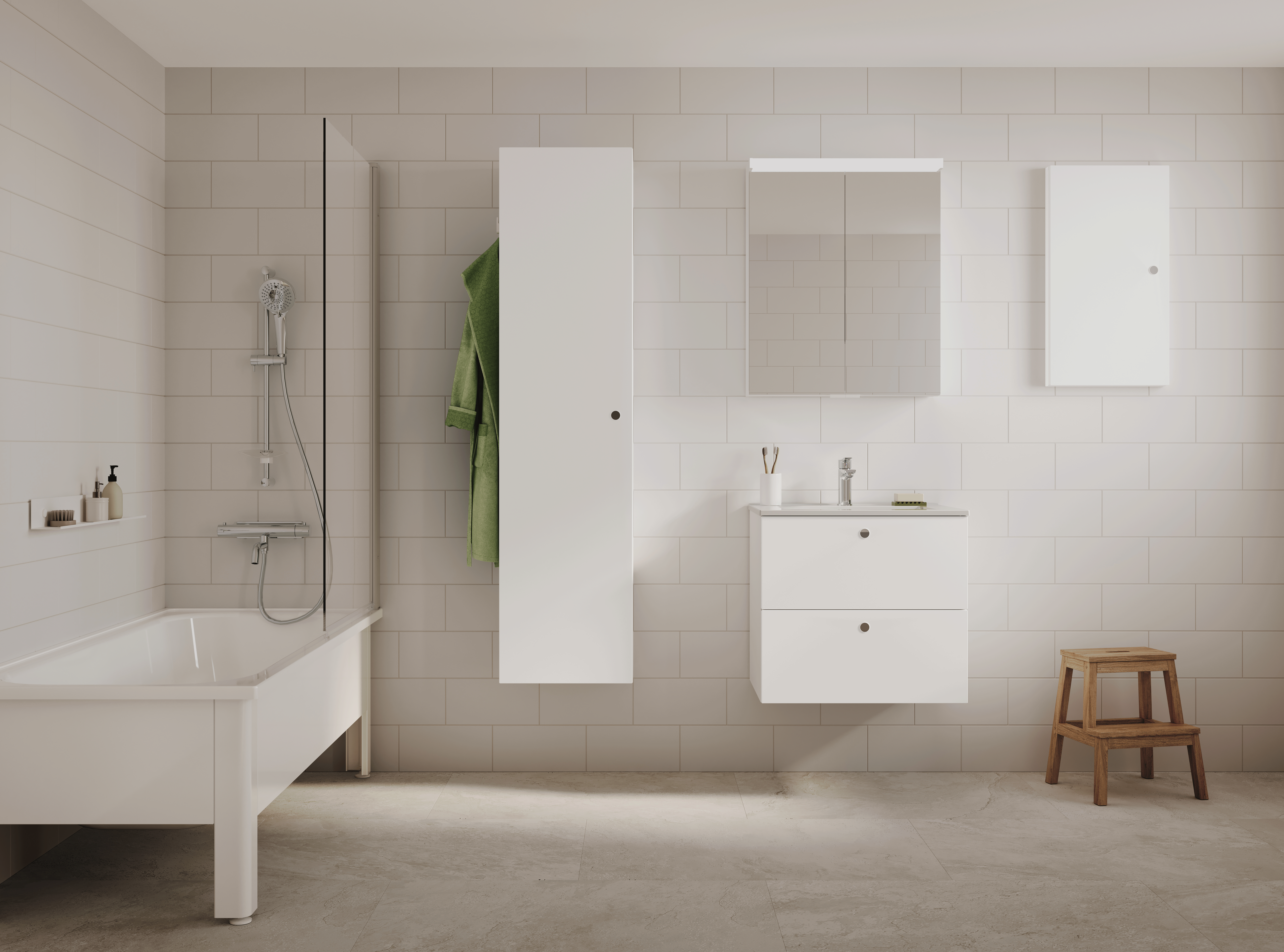 Intro furniture series in matte white