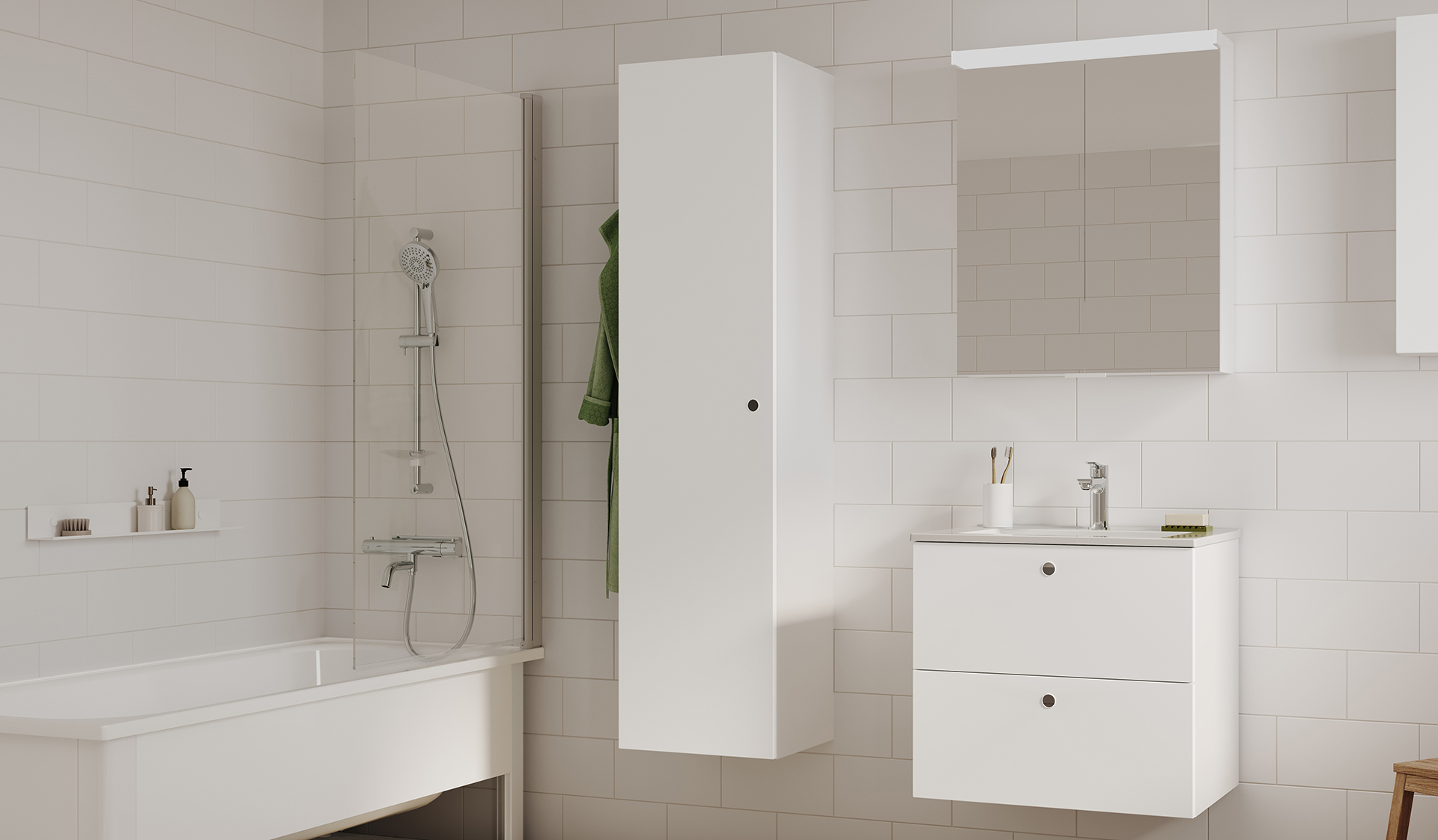 Intro furniture series in matte white