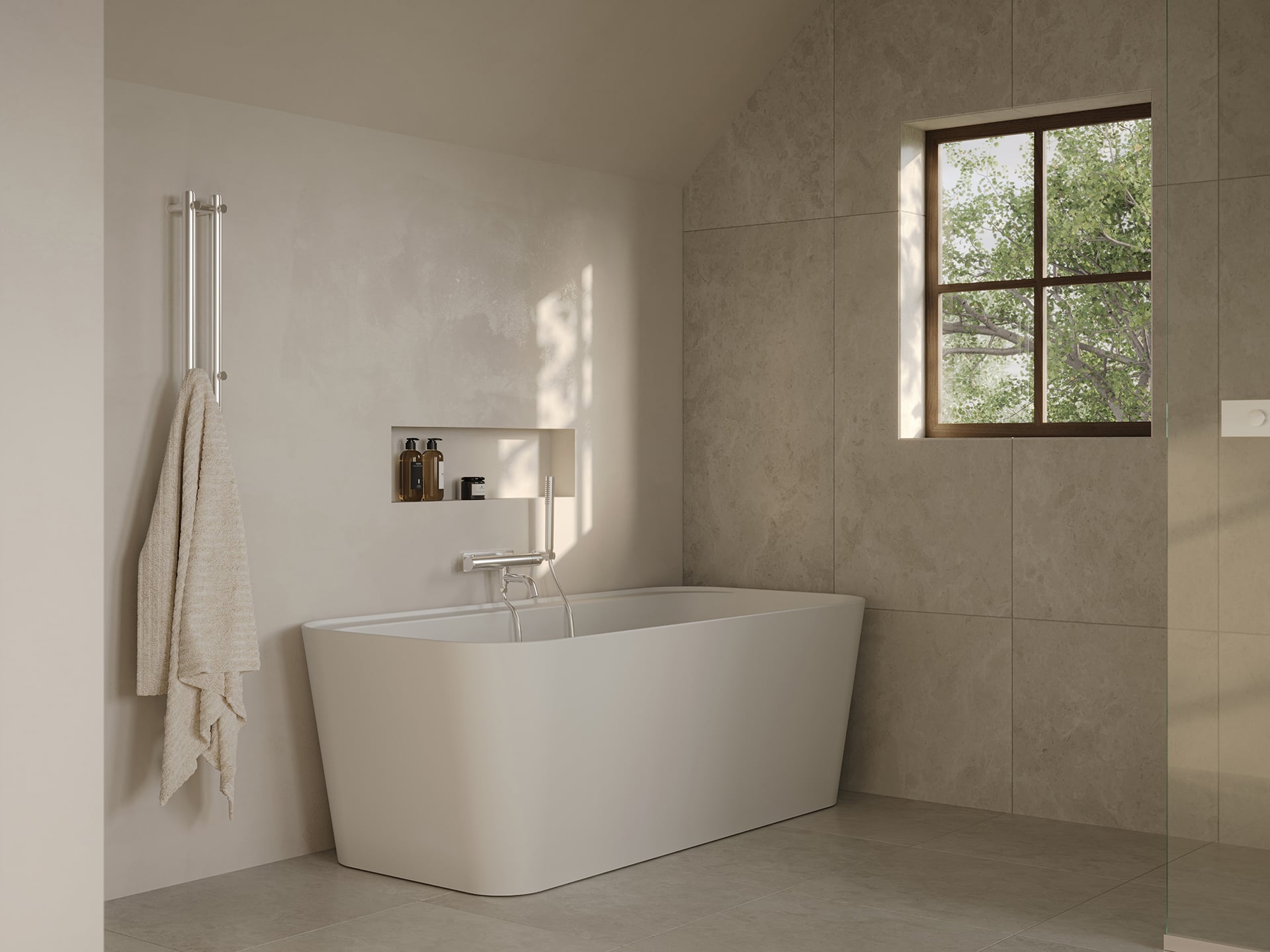 Mossby bath in white matt
