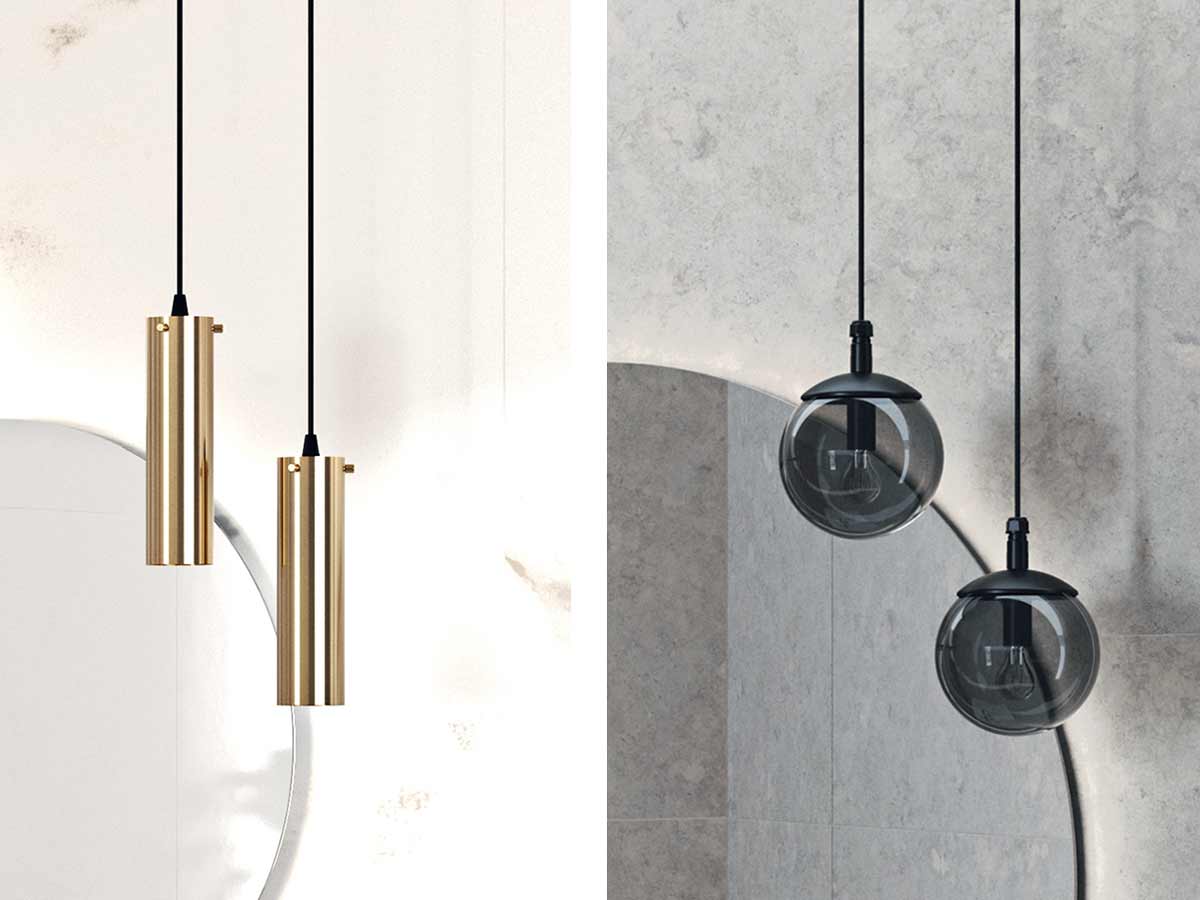 Cylindrical or global-shaped pendant