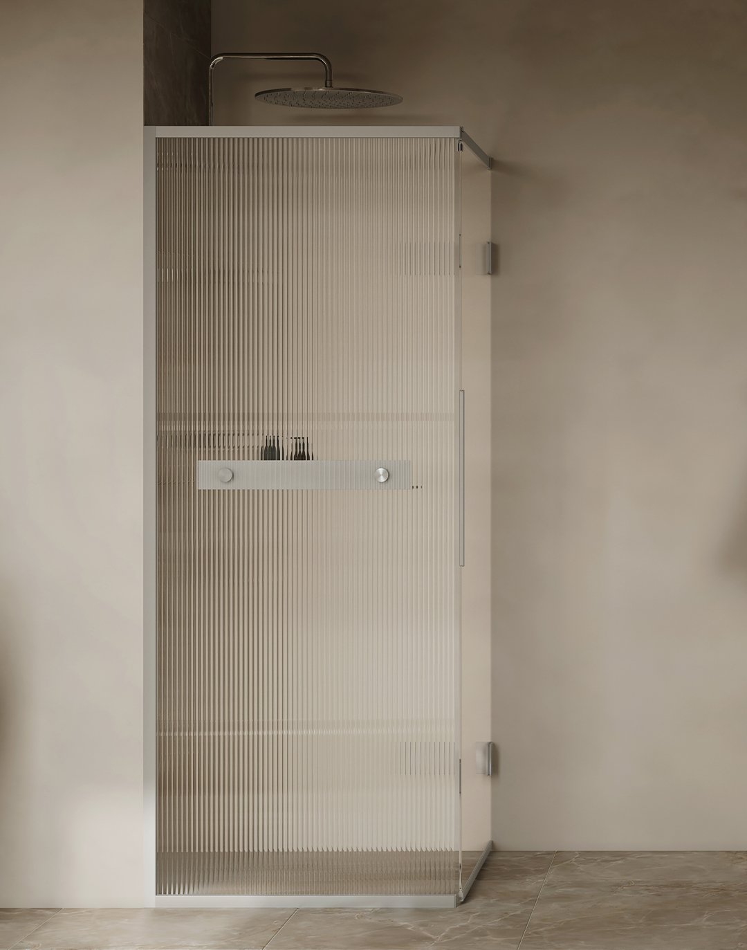 Langfoss shower with line glass