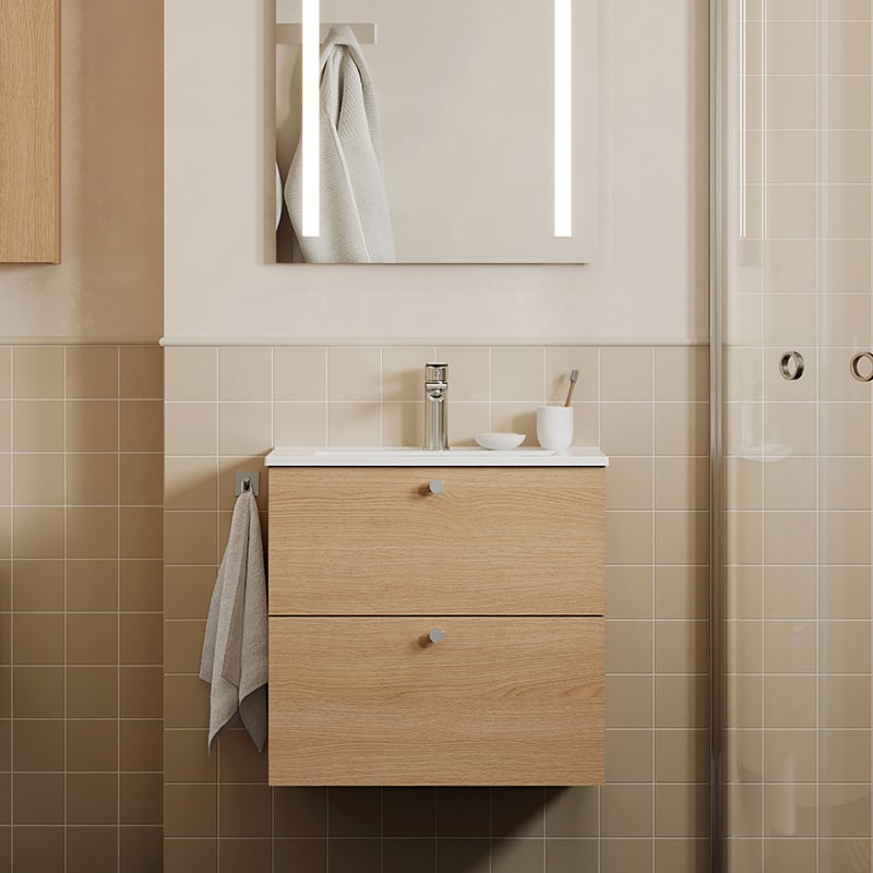 Stilla vanity unit in light oak