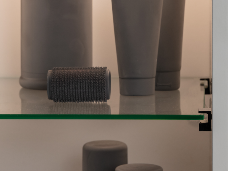 Glass shelf Tall cabinet