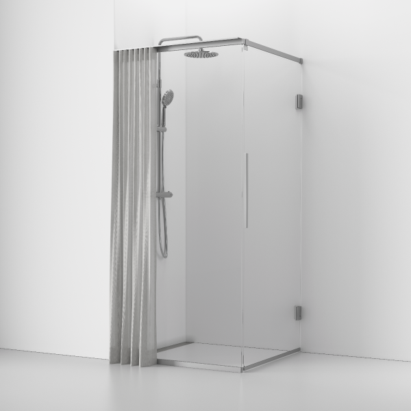 Langfoss Corner shower 200 with curtain