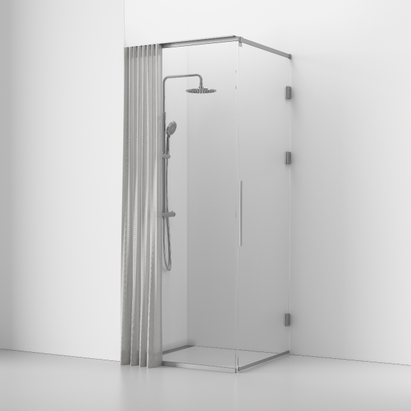 Langfoss Corner shower 230 with curtain