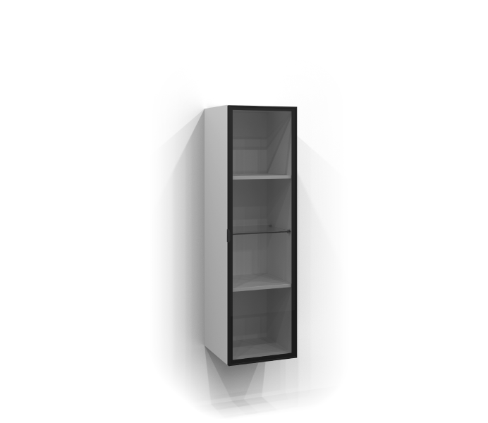 Tall cabinet 120x35 glass cabinet