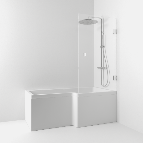 180° shower screen for bath