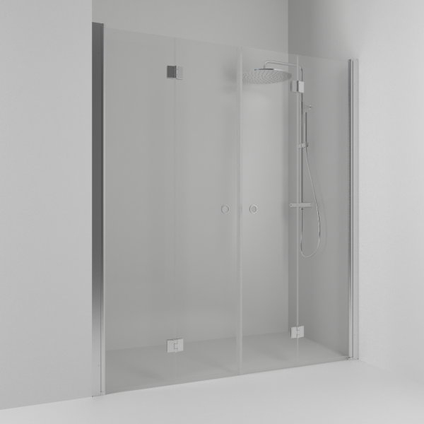 Skoga alcove shower double with folding screen