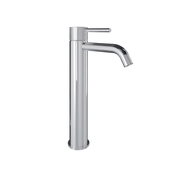 Skule free-standing washbasin mixer knurled