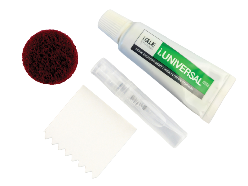 Glue kit for wall shelf