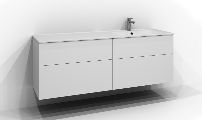 Poem vanity unit 160x45 with 4 drawers