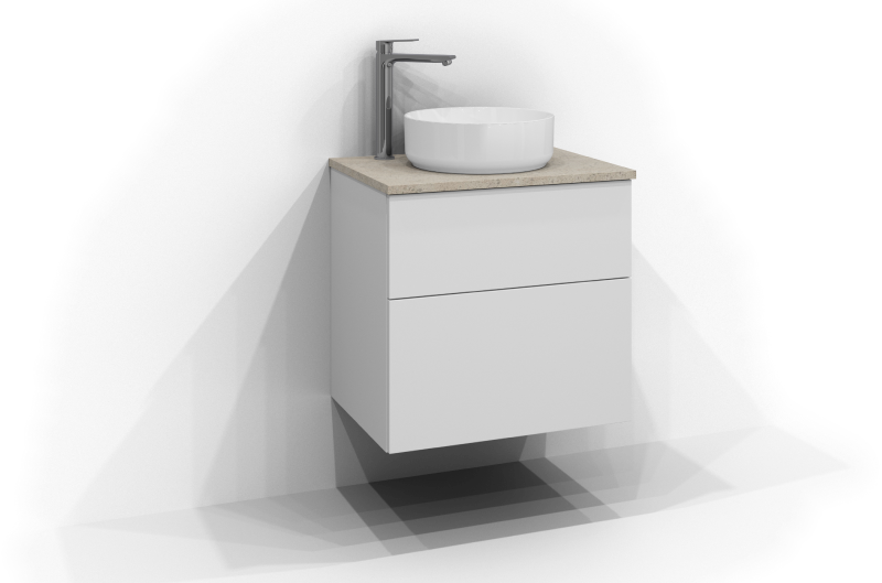 Poem vanity unit 45 with 2 drawers and sit-on basin