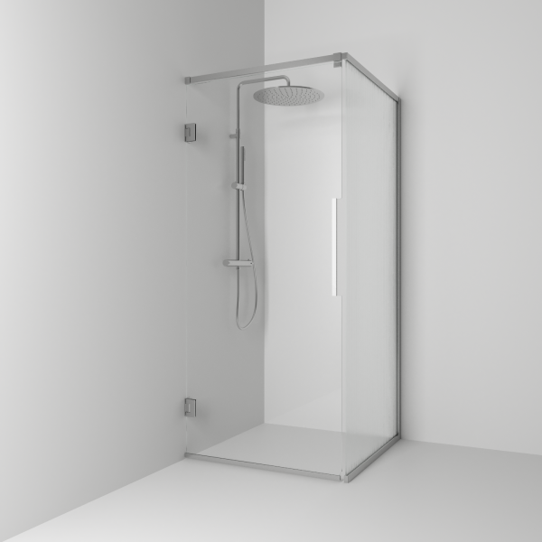 Langfoss corner shower 200 med line glass
