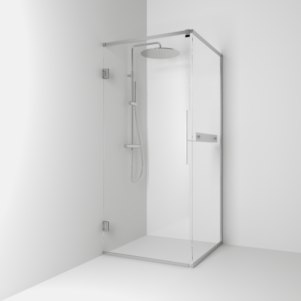 Langfoss Corner shower 200 with shelf