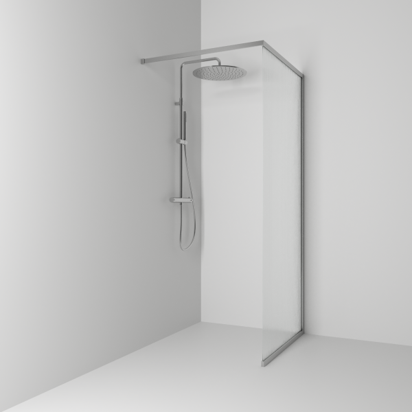 Langfoss shower screen 200 med line glass