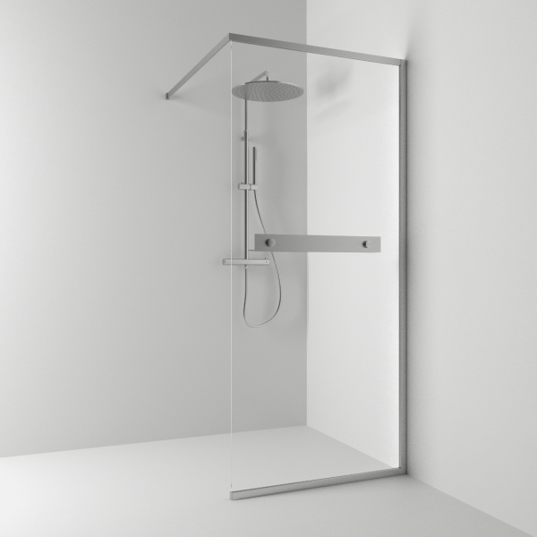 Langfoss shower screen with shelf 200
