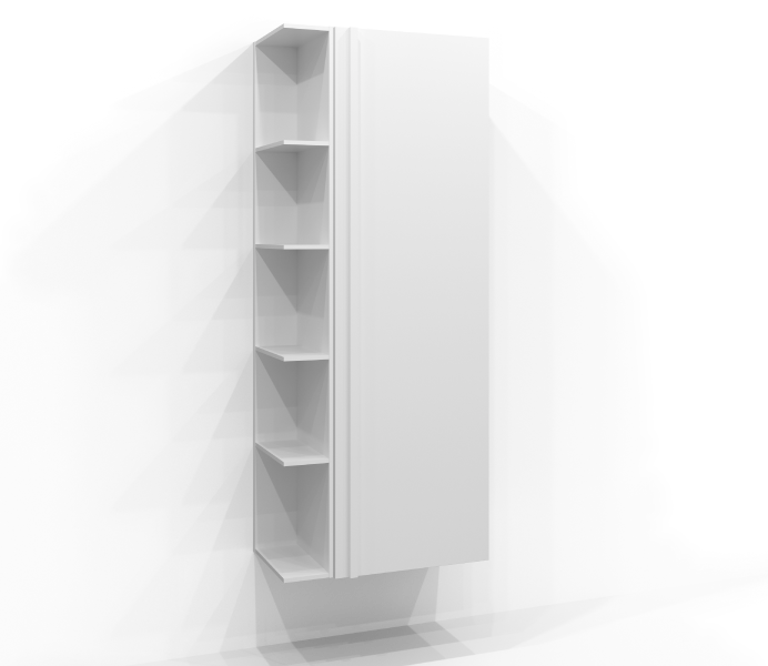 Tall cabinet 160x50 Edging with open storage