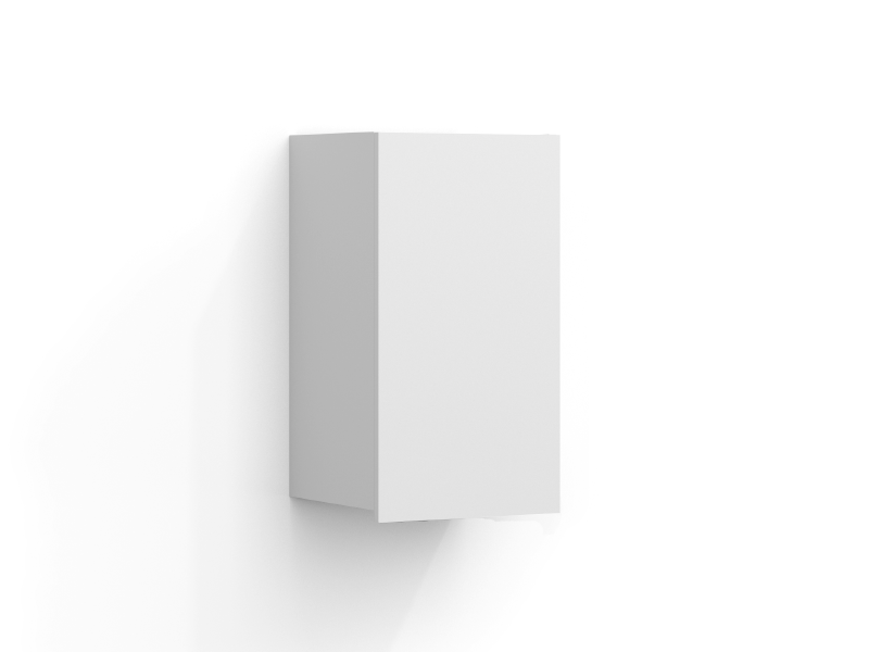 Wall-mounted bathroom cabinet 70 x 40 cm with white frame and white door in a sleek design for practical storage in the bathroom.