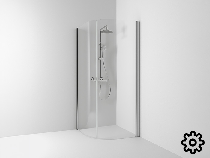 Skoga corner shower semi-circular spare parts
