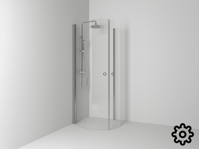 Skoga corner shower round spare parts