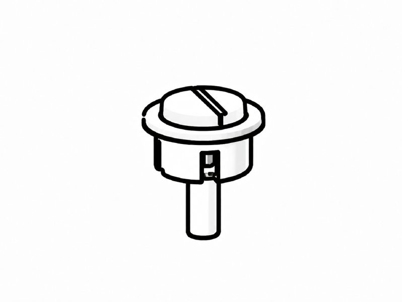 White flush button