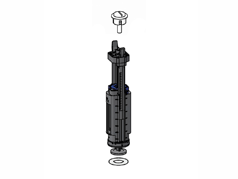 Flushing mechanism, white flush button